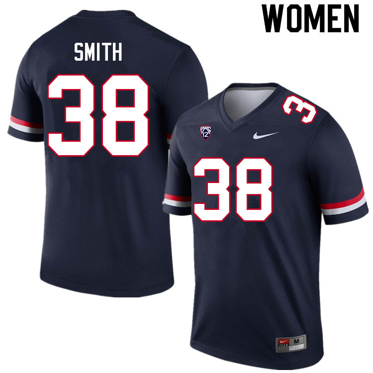 Women #38 Dante Smith Arizona Wildcats College Football Jerseys Sale-Navy